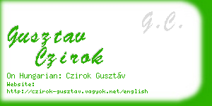 gusztav czirok business card