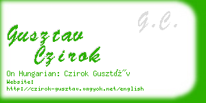 gusztav czirok business card